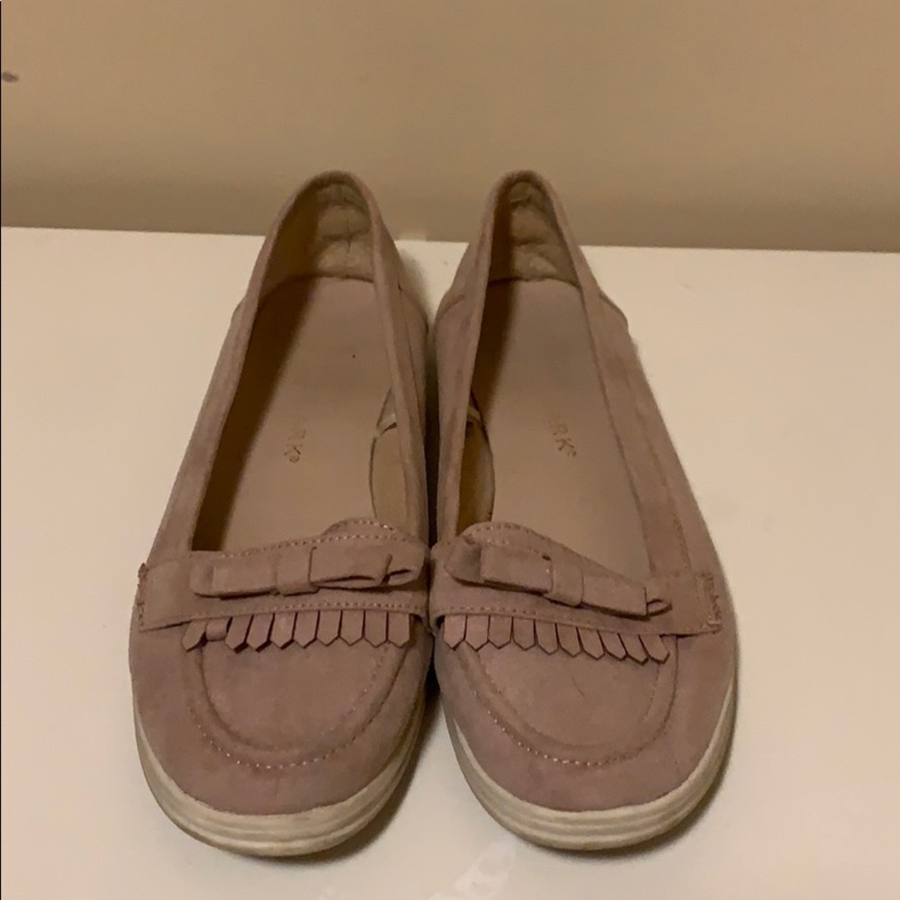 Baby pink flats